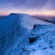 Winter dawn on Pen Y Fan from Corn Du, Brecon Beacons national park, Wales