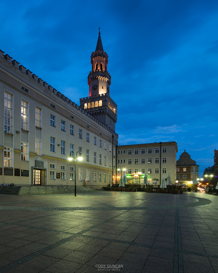 Town hall and Rynek market square, Opole, Silesia, Poland